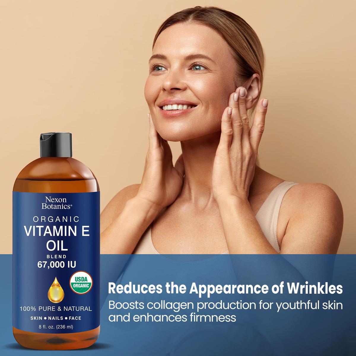 Óleo De Vitamina E Nexon Botanics 250ml 67000 Ui Para Pele E - Imagem 8