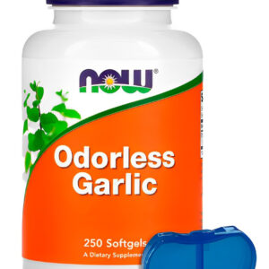 Extrato Alho Inodoro Now Foods 250 Soft + Porta Cápsulas