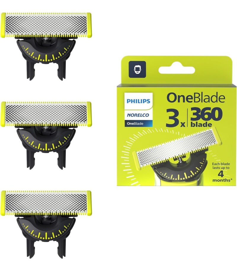 Lâmina De Barbear Philips Oneblade 360 Flex Blade, Pacote Co
