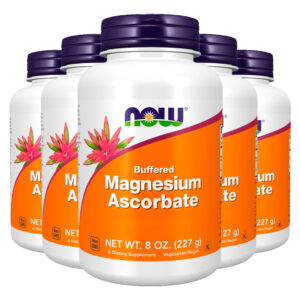 Ascorbato Magnésio Pó + Vit C 227g Importado 5un Now Foods