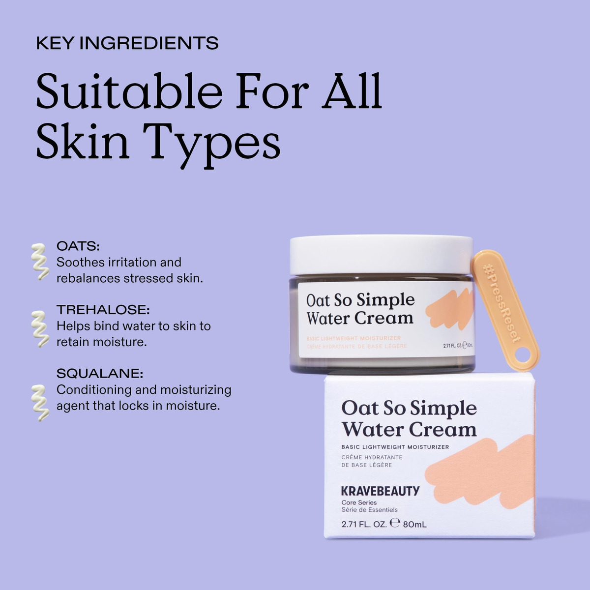 Creme De Água Hidratante Kravebeauty Oat So Simple 80ml - Imagem 6