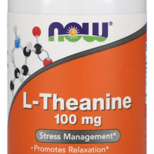 L-theanine Teanina 100mg Now Foods 90 Veg Caps Sabor Sem Sabor