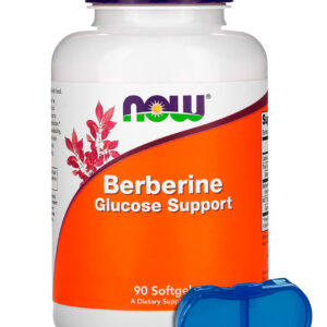 Berberina Support Glicose Now Foods 90soft + Porta Cápsulas