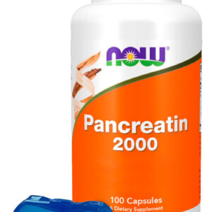 Pancreatina 2000 Now Foods 100 Cáps + Porta Cápsulas