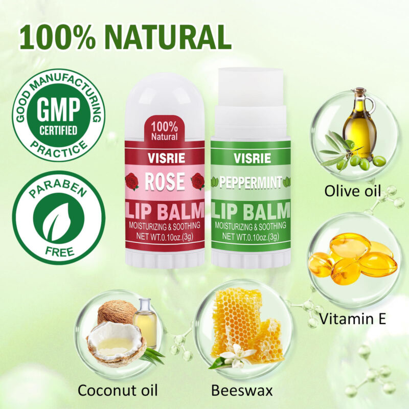 Bálsamo Labial Visrie Mini 60 Unidades Com Vitamina E E Óleo - Image 3