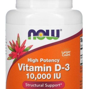 Now Foods Vitamina D3 250mcg Alta Potência 240 Softgels