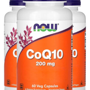 Coenzima Coq10 200mg 60 Veg Cáp Importado 3un Now Foods