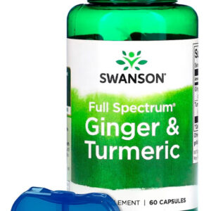Gengibre Cúrcuma Swanson Fórmula 2em1 60caps +porta Cápsulas