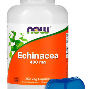 Equinácea 400mg Now Foods 250cáps + Porta Cápsulas