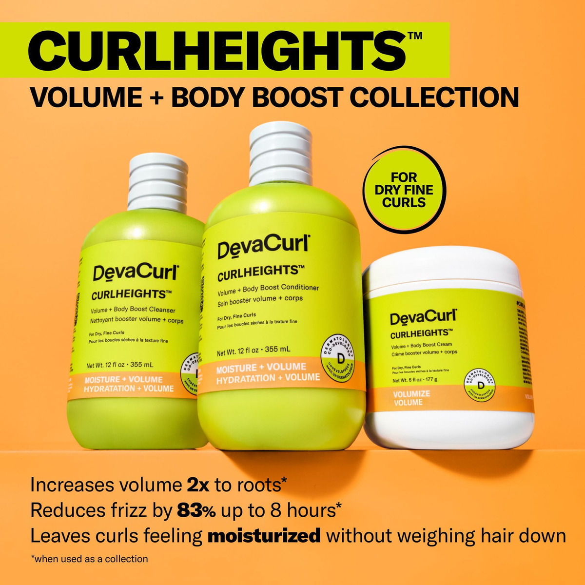 Creme De Reforço Corporal Volume + Devacurl Curlheights 180 - Imagem 5