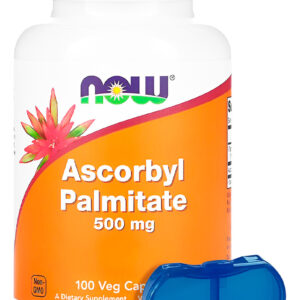 Palmitato Ascorbila 500mg Now Foods 100caps + Porta Cápsulas