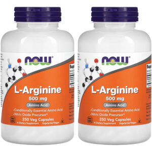 L-arginina 500mg Now Foods L-arginine 250 Veg Caps 2un