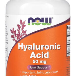 Ácido Hialurônico 50mg Msm Now Foods 120caps Importado
