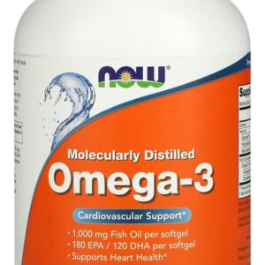 Ômega-3 Molecularmente Destilado Now Foods 500softgels