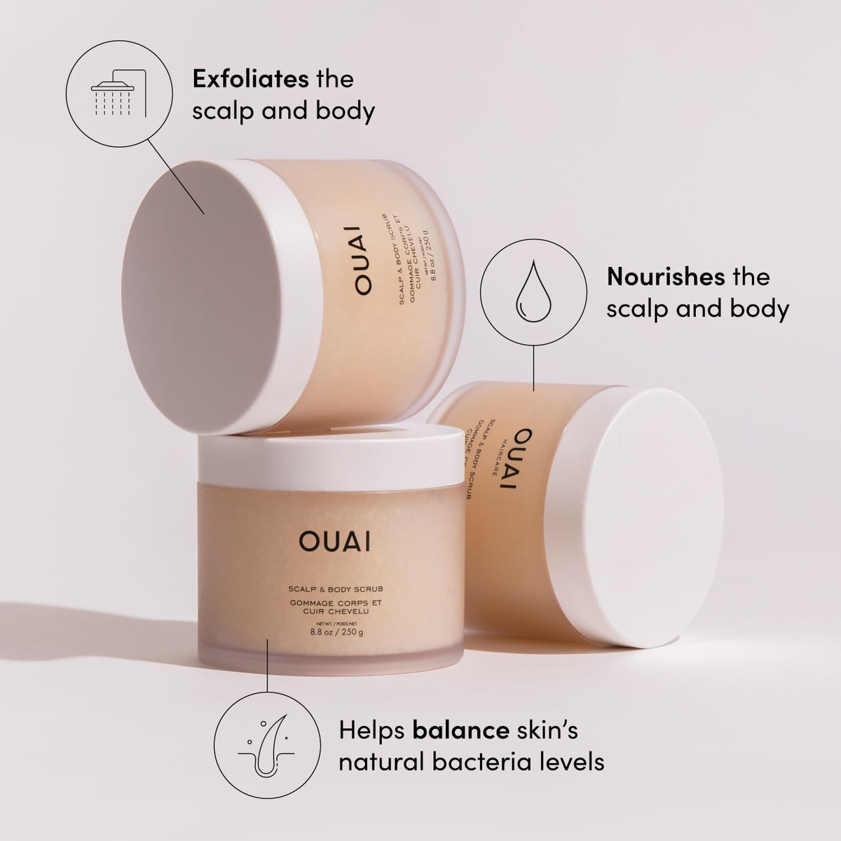 Esfoliante Para Couro Cabeludo E Corpo Ouai Espumante De Óle - Imagem 2