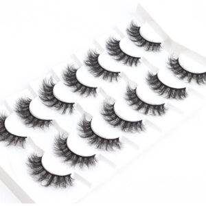 Cílios Postiços Wleec Beauty 3d Faux Mink Cat Eye 15 Mm X7