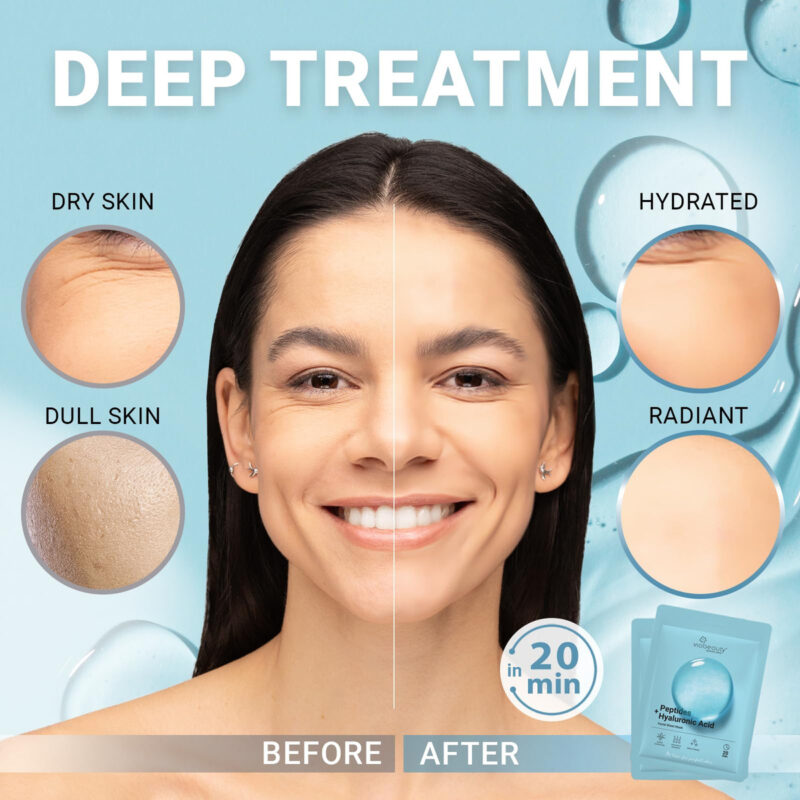 Máscara Facial Viabeauty Com Ácido Hialurônico Com Peptídeos - Image 2
