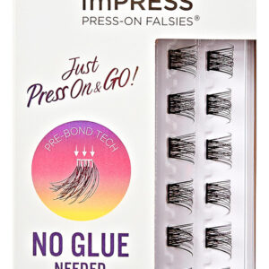 Cílios Postiços Kiss Impress Lash Clusters Sleek Natural 12-