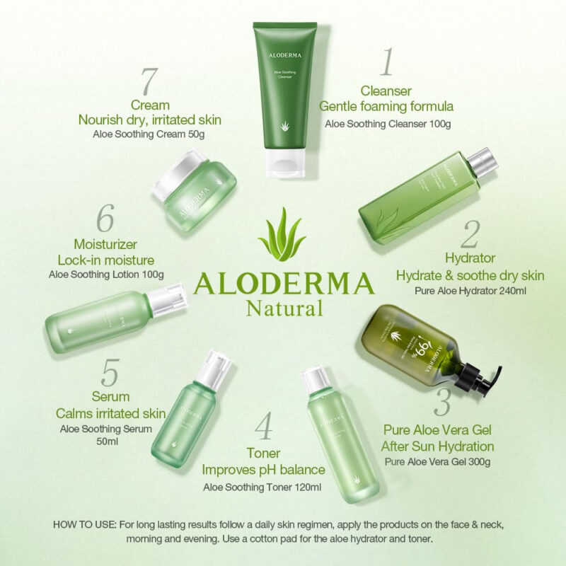 Tônico Facial Aloderma Aloderma Aloe Vera 91% Orgânico Sem Á - Image 7