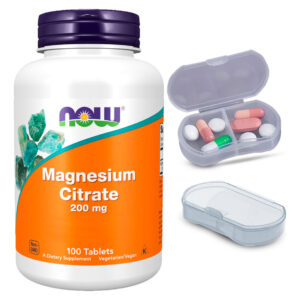 Citrato De Magnésio 200mg Now Foods 250 Tab + Porta Cápsulas