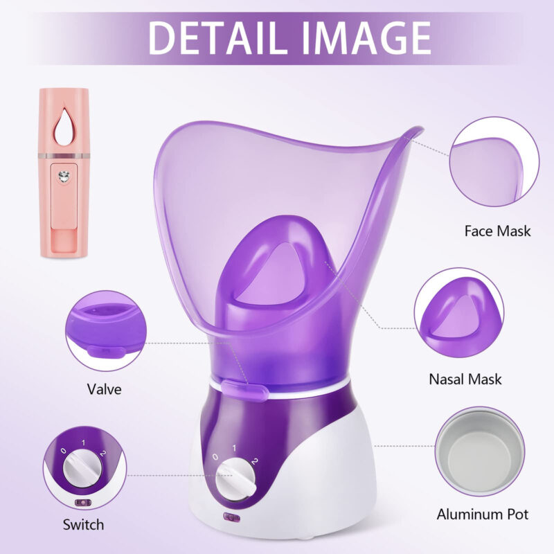 Vaporizador Facial Crybeno Nano Ionic Purple 55ml Com Kit - Image 6