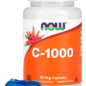 Vitamina C-1000 Now Foods 30 Veg Cápsulas+porta Cápsulas