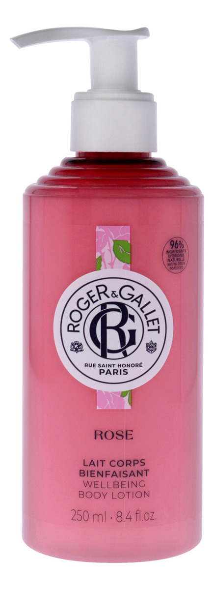 Loção Corporal Roger & Gallet Rose Wellbeing, Hidratação 24