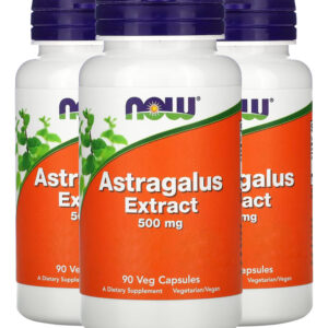 Astragalus Erva Chinesa 500mg Now Foods 90cáps Importado 3un