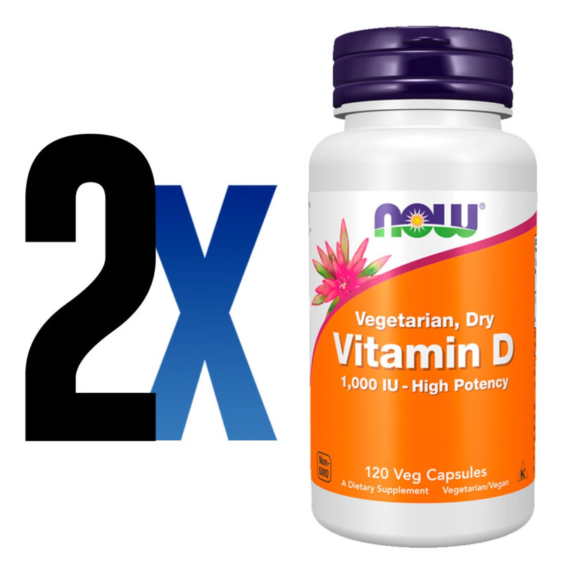 Vitamina D 25mcg 120 Cáps Importado 2un Now Foods - Image 2