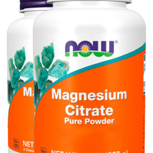 Citrato Magnésio Pó 227g Puro Importado 2un Now Foods
