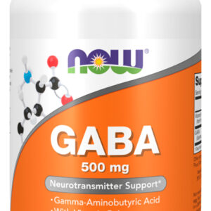 Ácido Gaba 500mg Now Foods Com Vitamina B-6 200 Veg Caps Sabor N/a