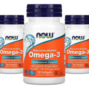 Ômega-3 Molecularmente Destilados Now Foods 30softgels 3un