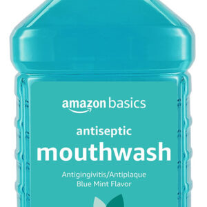 Enxaguante Bucal Amazon Basics Antiséptico Blue Mint 1,5 L,