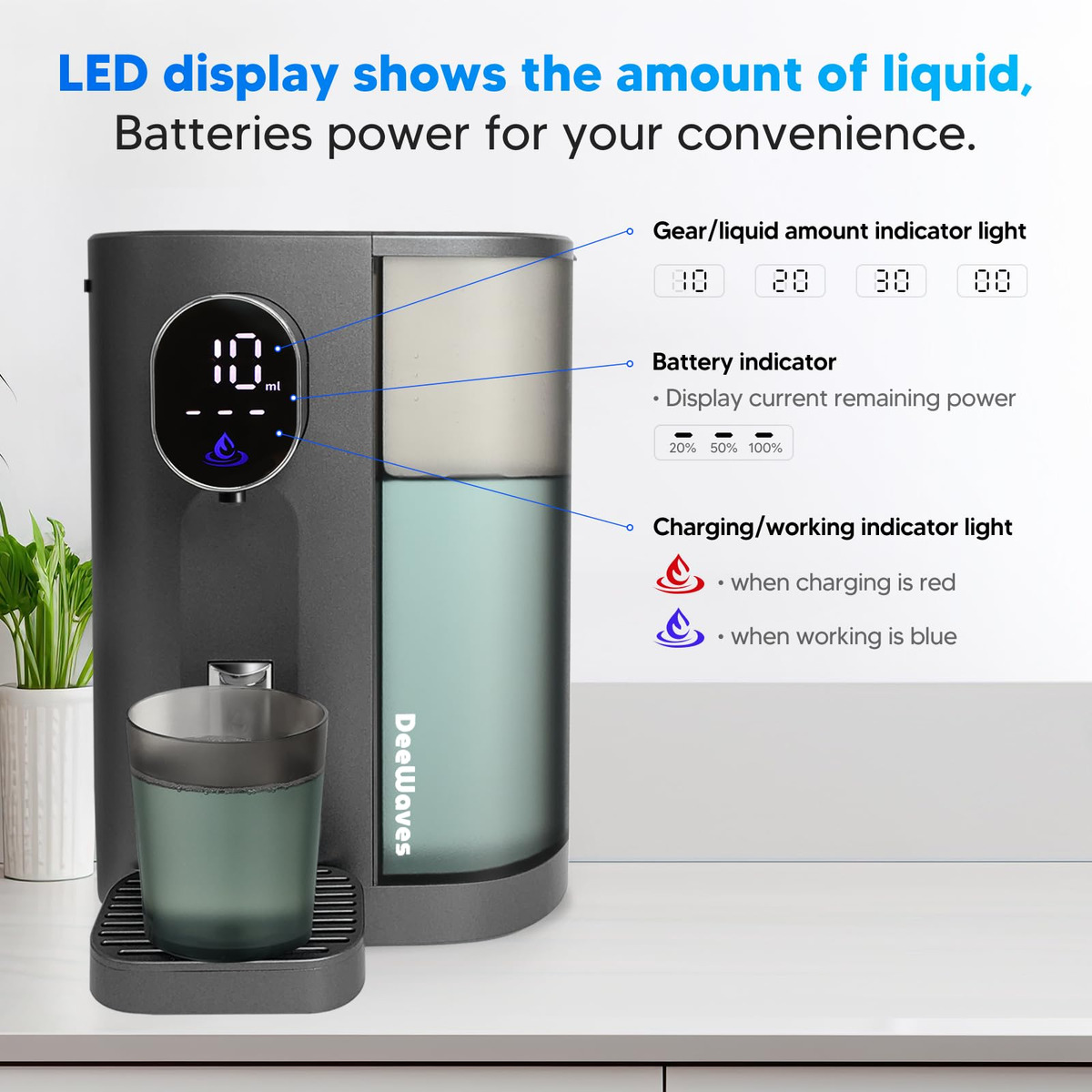 Dispensador Automático De Enxaguatório Bucal Deewaves 600ml - Imagem 6