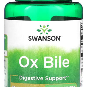 Bile De Boi Ox Bile 90mg Swanson Padronizado 60 Cápsulas
