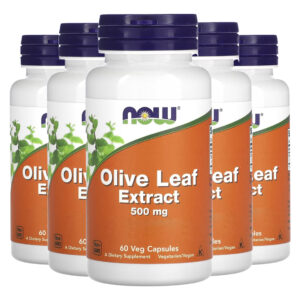 Extrato Folha De Olive 500mg Now Foods 60 Cáps Importado 5un