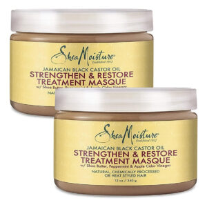 Kit 2 Máscaras Sheamoisture Óleo De Rícino Jamaicano 340g X2