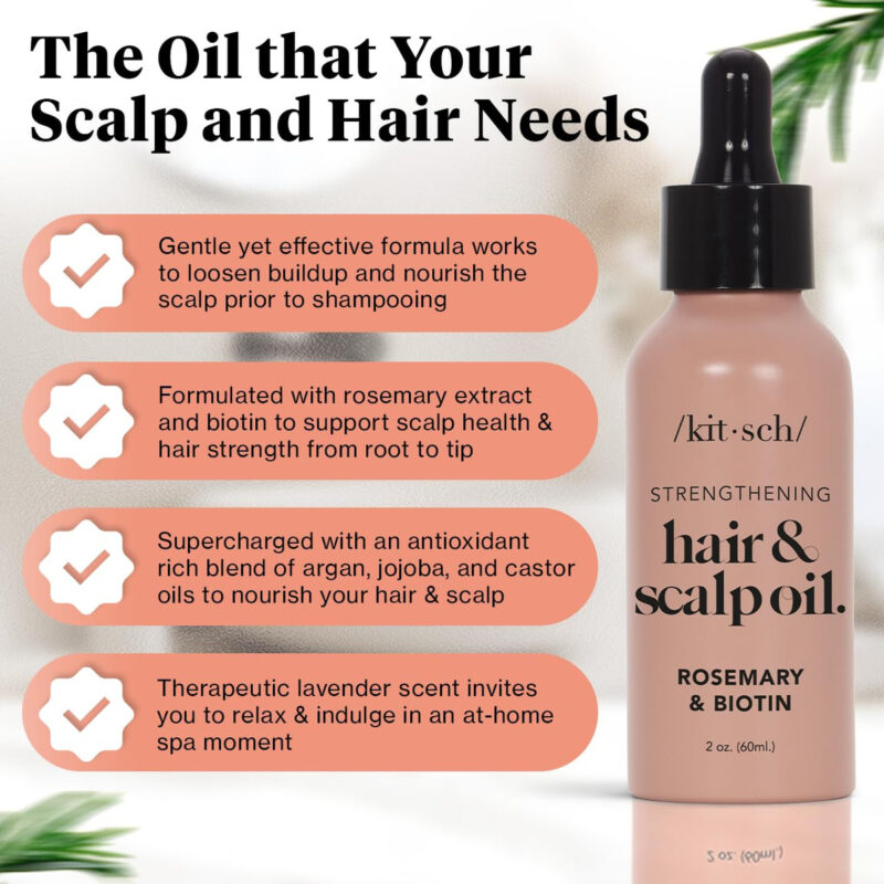 Scalp Serum Kitsch Rosemary Oil 60ml Com Biotina Para Cresci - Image 2