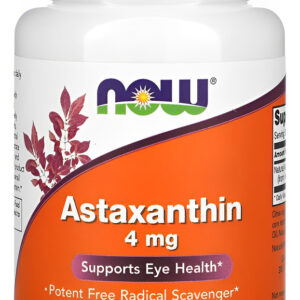 Astaxantina 4mg Now Foods 60vegs Softgel
