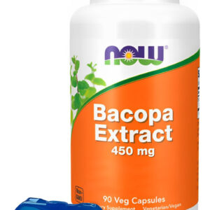 Extrato De Bacopa 450mg Now Foods 90 Cápsulas +porta Cápsula