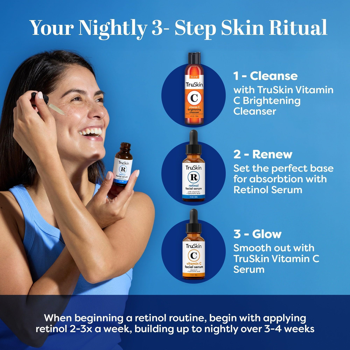 Sérum Truskin Retinol Para Rosto Anti-envelhecimento 60 Ml C - Imagem 7