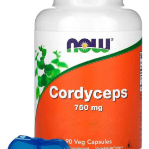 Cordyceps 750mg Now Foods 90 Caps + Porta Cápsulas