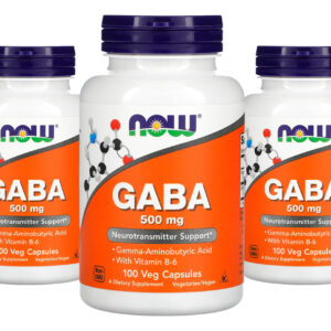 Now Foods Gaba/ácido Gama 500mg E Vitamina B6 100cap Veg 3un