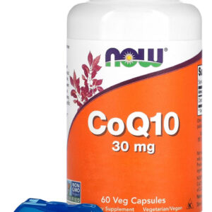 Co-enzima Coq/10 30mg Now Foods 60 Caps + Porta Cápsulas