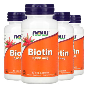 Biotina 5000mcg 60 Veg Cáps Importado 4un Now Foods