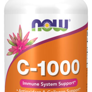 C1000 Now Foods Vitamina C (100 Caps) 1000mg Bio Flavonoides Sabor Sem Sabor