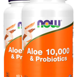 Aloe Vera 10000mg Probióticos 60cáps Importado 2un Now Foods