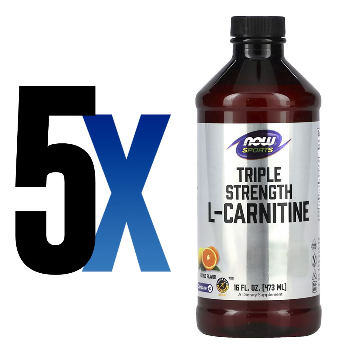 L-carnitina Líquida Now Foods 473 Ml Importado 5un - Imagem 2