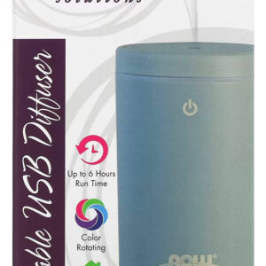 Difusor Óleo Ultrassônico Now Foods Usb Portátil Cinza