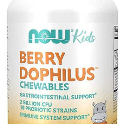 Probiotico Infantil Berry Dophilus 120 Cáps Mastigáveis Now